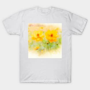 Golden cosmos flowers T-Shirt